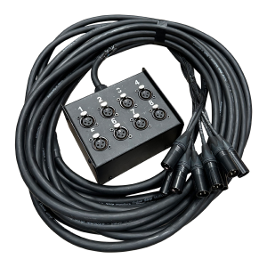 8 CHANNEL XLR MULTICORE WITH CAPTIVE STAGEBOX 15M