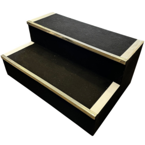 Image for BLACK CARPET COVERED 2 STEP MODULE. 400MM HEIGHT