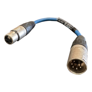 Image for 5 PIN XLR(M) - 3 PIN XLR(F) ADAPTOR (BLUE)