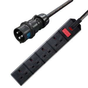 Image for 16 AMP PLUG TO 13 AMP 4 GANG SOCKET