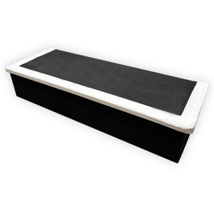 BLACK CARPET COVERED STEP MODULE. 200MM HEIGHT