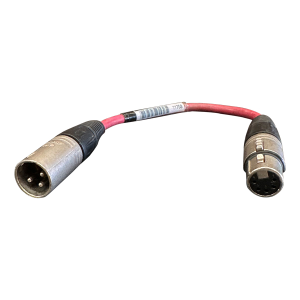 3 PIN XLR(M) – 5 PIN XLR(F) ADAPTOR (RED)